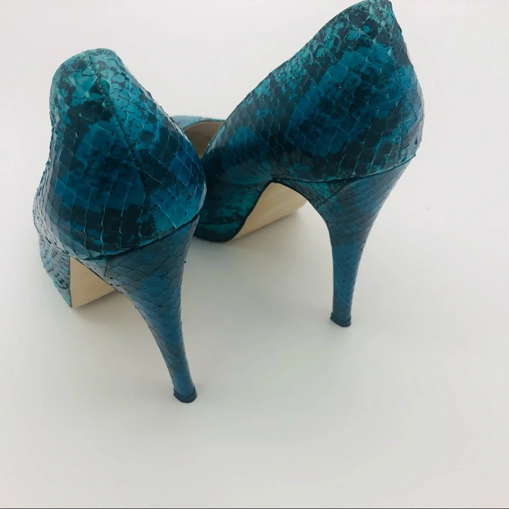 WITTNER Atwell SNAKESKIN leather Stiletto Heel Shoes | Size : 41  ~ NEW - Picture 9 of 15